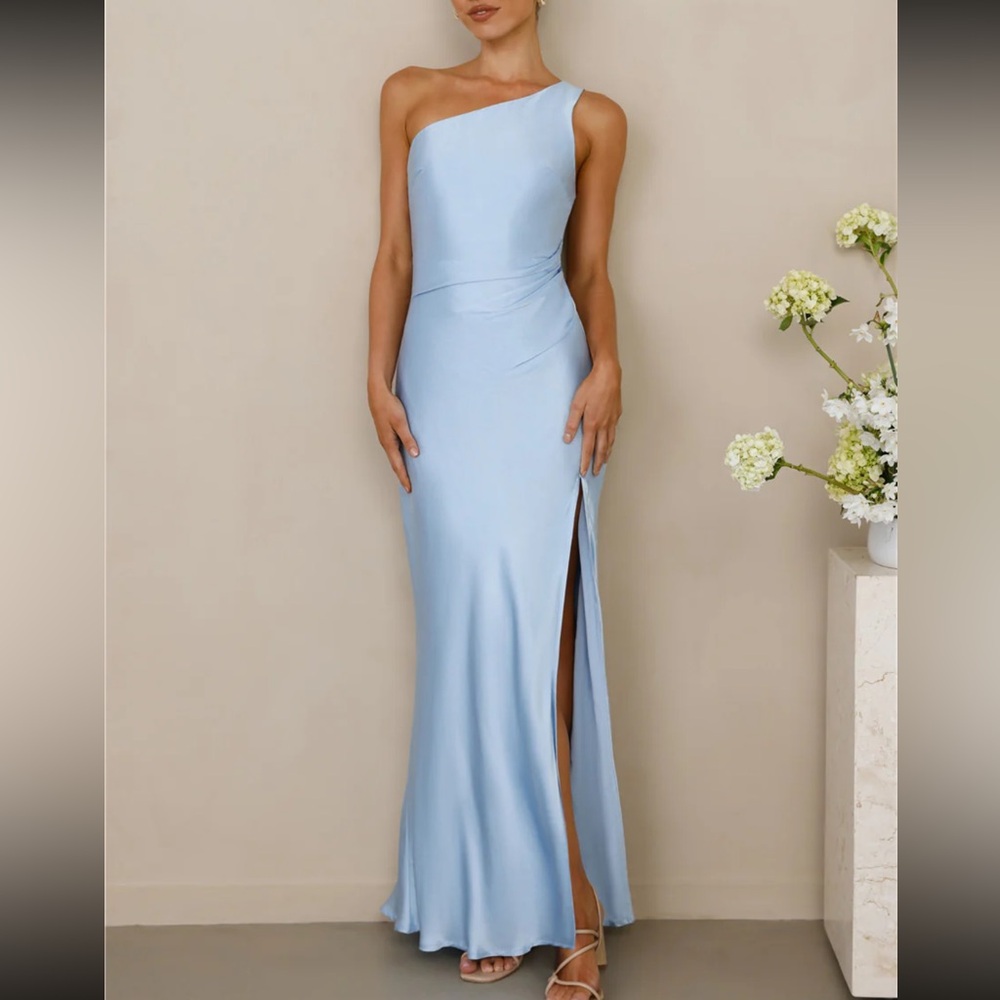 Hello Molly Aurora One Shoulder Satin Dress